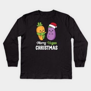 Merry Vegan Christmas - Best Gift for plant-based people in your life Kids Long Sleeve T-Shirt